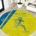 Australian Athletics Round Carpet Modern Indigenous Circle Pattern Sport Art