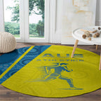 Australian Athletics Round Carpet Modern Indigenous Circle Pattern Sport Art