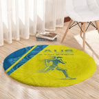 Australian Athletics Round Carpet Modern Indigenous Circle Pattern Sport Art