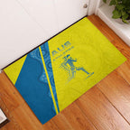 Australian Athletics Rubber Doormat Modern Indigenous Circle Pattern Sport Art