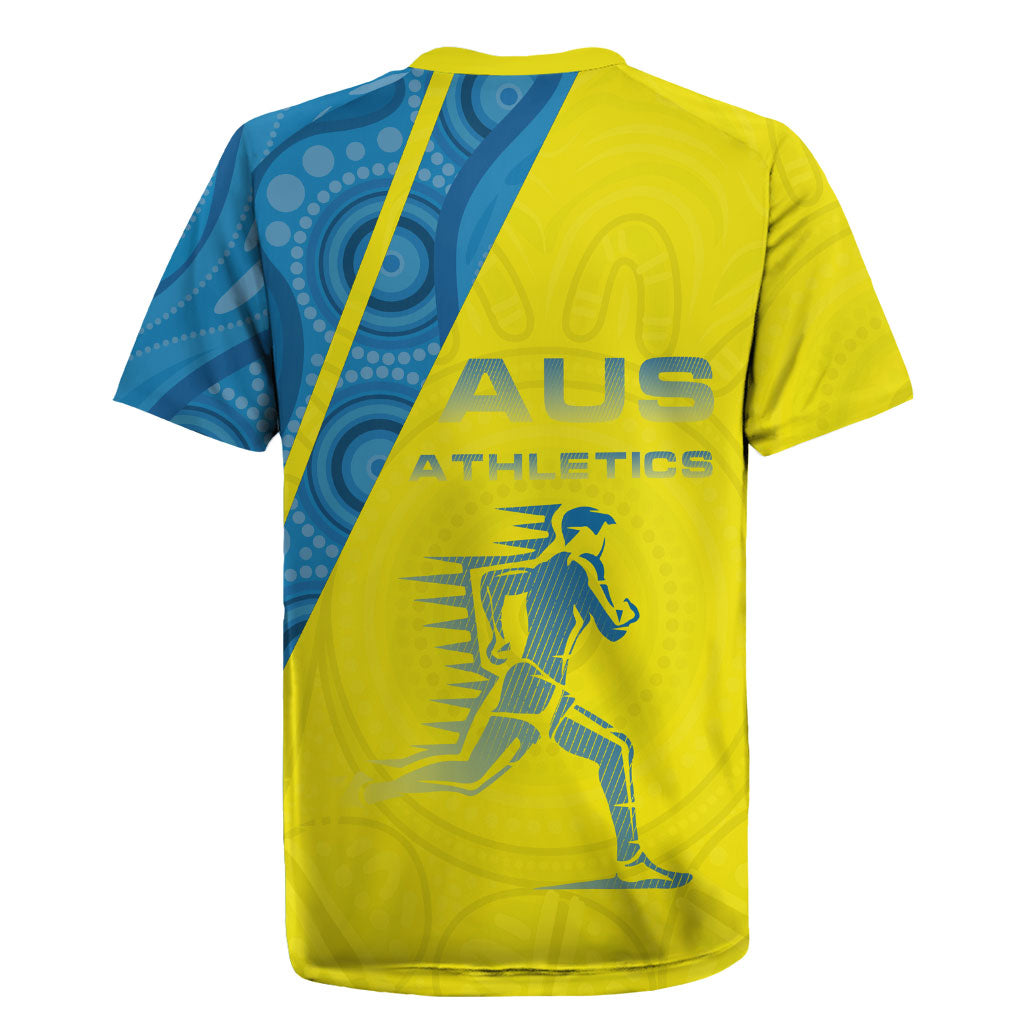 Australian Athletics Rugby Jersey Modern Indigenous Circle Pattern Sport Art