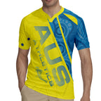 Australian Athletics Rugby Jersey Modern Indigenous Circle Pattern Sport Art