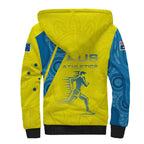 Australian Athletics Sherpa Hoodie Modern Indigenous Circle Pattern Sport Art