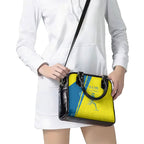 Australian Athletics Shoulder Handbag Modern Indigenous Circle Pattern Sport Art