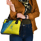 Australian Athletics Shoulder Handbag Modern Indigenous Circle Pattern Sport Art