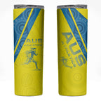 Australian Athletics Skinny Tumbler Modern Indigenous Circle Pattern Sport Art