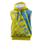 Australian Athletics Sleeveless Hoodie Modern Indigenous Circle Pattern Sport Art