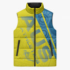 Australian Athletics Sleeveless Puffer Jacket Modern Indigenous Circle Pattern Sport Art