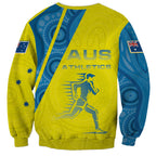 Australian Athletics Sweatshirt Modern Indigenous Circle Pattern Sport Art