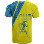 Australian Athletics T Shirt Modern Indigenous Circle Pattern Sport Art