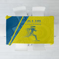 Australian Athletics Tablecloth Modern Indigenous Circle Pattern Sport Art