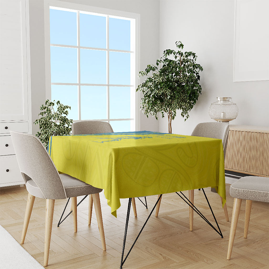 Australian Athletics Tablecloth Modern Indigenous Circle Pattern Sport Art