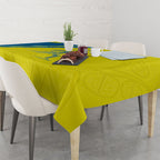 Australian Athletics Tablecloth Modern Indigenous Circle Pattern Sport Art