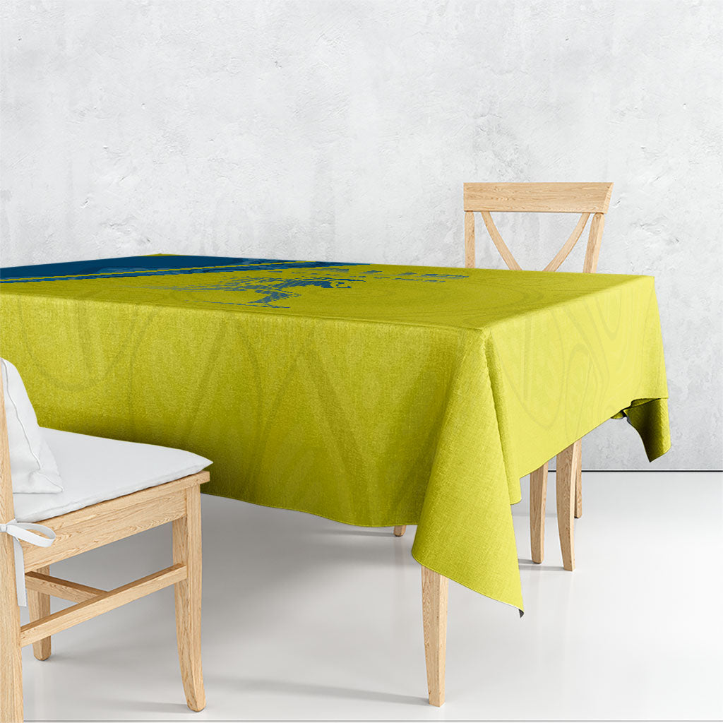 Australian Athletics Tablecloth Modern Indigenous Circle Pattern Sport Art