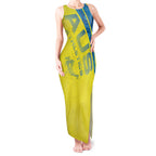 Australian Athletics Tank Maxi Dress Modern Indigenous Circle Pattern Sport Art