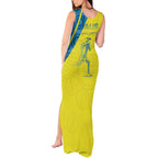 Australian Athletics Tank Maxi Dress Modern Indigenous Circle Pattern Sport Art