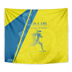 Australian Athletics Tapestry Modern Indigenous Circle Pattern Sport Art
