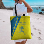 Australian Athletics Tote Bag Modern Indigenous Circle Pattern Sport Art