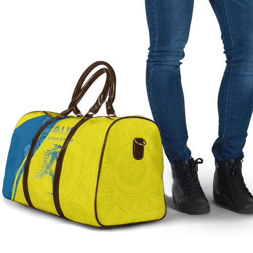 Australian Athletics Travel Bag Modern Indigenous Circle Pattern Sport Art