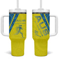 Australian Athletics Tumbler With Handle Modern Indigenous Circle Pattern Sport Art