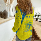 Australian Athletics Women Casual Shirt Modern Indigenous Circle Pattern Sport Art