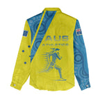 Australian Athletics Women Casual Shirt Modern Indigenous Circle Pattern Sport Art