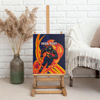 Personalized Adelaide Crows Canvas Wall Art Polynesian Tribal Crow Mascot With Hibiscus Floral Art