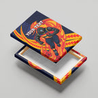 Personalized Adelaide Crows Canvas Wall Art Polynesian Tribal Crow Mascot With Hibiscus Floral Art