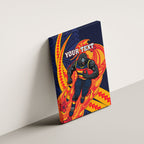 Personalized Adelaide Crows Canvas Wall Art Polynesian Tribal Crow Mascot With Hibiscus Floral Art