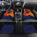 Personalized Adelaide Crows Car Mats Polynesian Tribal Crow Mascot With Hibiscus Floral Art