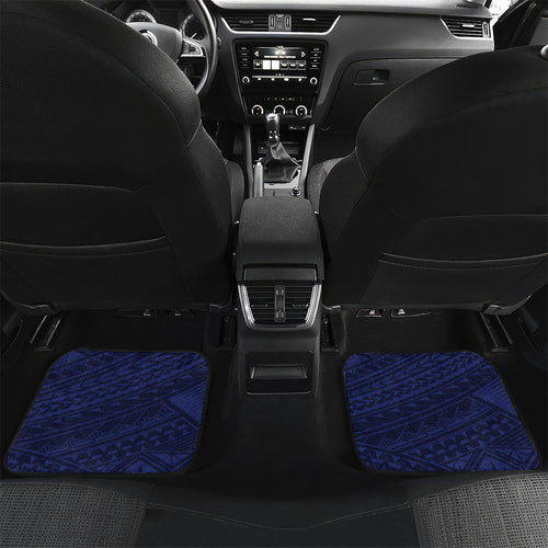 Personalized Adelaide Crows Car Mats Polynesian Tribal Crow Mascot With Hibiscus Floral Art