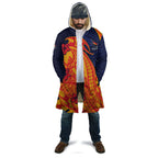 Personalized Adelaide Crows Cloak Polynesian Tribal Crow Mascot With Hibiscus Floral Art