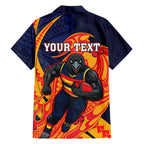 Personalized Adelaide Crows Family Matching Summer Maxi Dress and Hawaiian Shirt Polynesian Tribal Crow Mascot With Hibiscus Floral Art