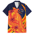 Personalized Adelaide Crows Hawaiian Shirt Polynesian Tribal Crow Mascot With Hibiscus Floral Art