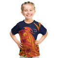 Personalized Adelaide Crows Kid T Shirt Polynesian Tribal Crow Mascot With Hibiscus Floral Art