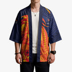 Personalized Adelaide Crows Kimono Polynesian Tribal Crow Mascot With Hibiscus Floral Art