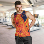 Personalized Adelaide Crows Men Tank Top Polynesian Tribal Crow Mascot With Hibiscus Floral Art