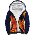 Personalized Adelaide Crows Sherpa Hoodie Polynesian Tribal Crow Mascot With Hibiscus Floral Art