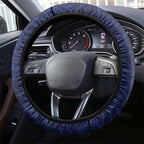 Adelaide Crows Steering Wheel Cover Polynesian Tribal Crow Mascot With Hibiscus Floral Art