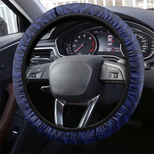 Adelaide Crows Steering Wheel Cover Polynesian Tribal Crow Mascot With Hibiscus Floral Art