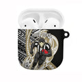 Personalized Collingwood Magpies AirPods Case Polynesian Tribal Magpie Mascot With Hibiscus Floral Art