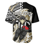 Personalized Collingwood Magpies Baseball Jersey Polynesian Tribal Magpie Mascot With Hibiscus Floral Art