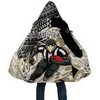 Personalized Collingwood Magpies Cloak Polynesian Tribal Magpie Mascot With Hibiscus Floral Art