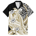 Personalized Collingwood Magpies Hawaiian Shirt Polynesian Tribal Magpie Mascot With Hibiscus Floral Art