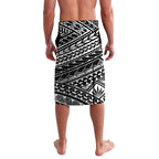 Personalized Collingwood Magpies Lavalava Polynesian Tribal Magpie Mascot With Hibiscus Floral Art