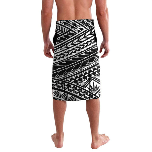 Personalized Collingwood Magpies Lavalava Polynesian Tribal Magpie Mascot With Hibiscus Floral Art
