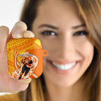 Personalized Greater Western Sydney Giants AirPods Case Polynesian Tribal Giant Mascot With Hibiscus Floral Art