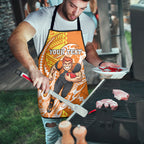 Personalized Greater Western Sydney Giants Apron Polynesian Tribal Giant Mascot With Hibiscus Floral Art