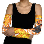 Personalized Greater Western Sydney Giants Arm Sleeves Polynesian Tribal Giant Mascot With Hibiscus Floral Art