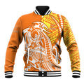 Personalized Greater Western Sydney Giants Baseball Jacket Polynesian Tribal Giant Mascot With Hibiscus Floral Art